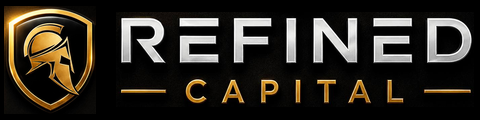 Refined Capital — gold shield, silver Refined and gold Capital